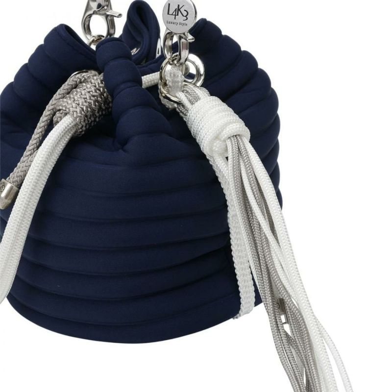 レーク バケットバッグ アブソリュートブルー イタリア製 L4K3 sec-1178　8