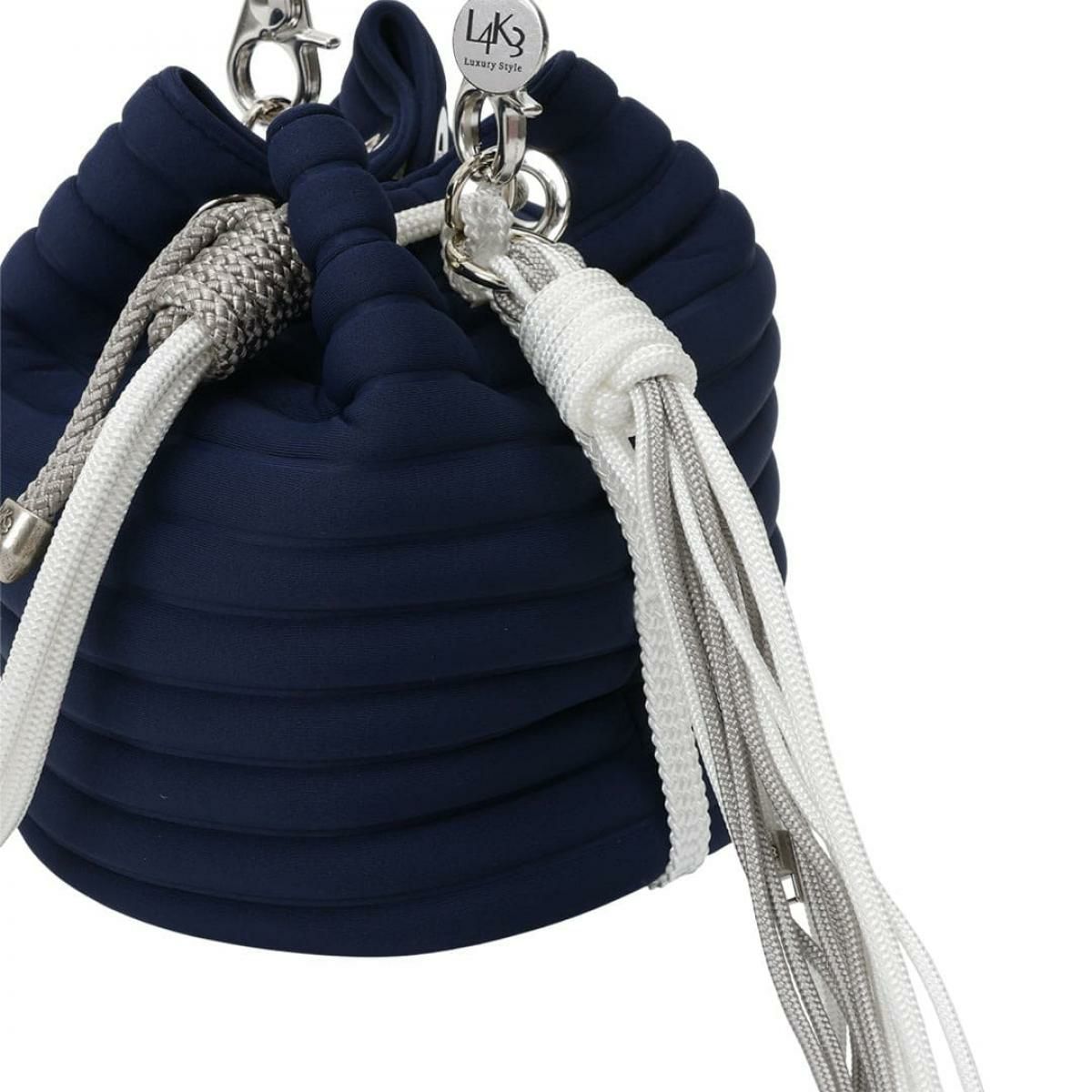 レーク バケットバッグ アブソリュートブルー イタリア製 L4K3 sec-1178　8