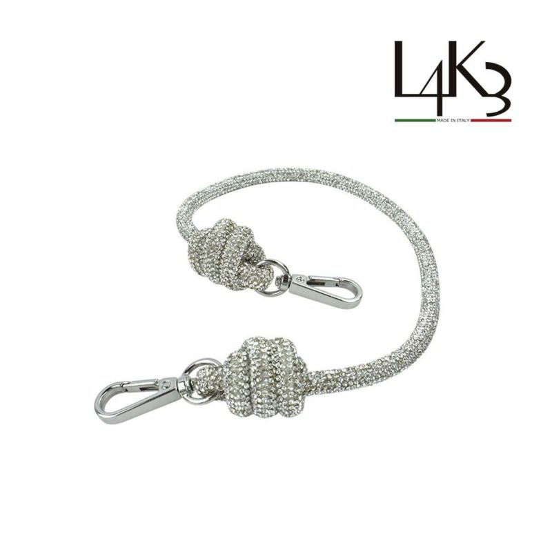 レーク キーホルダー サイドロープ ボストン マイクログリッター シルバー イタリア製 L4K3 siderope-boston 