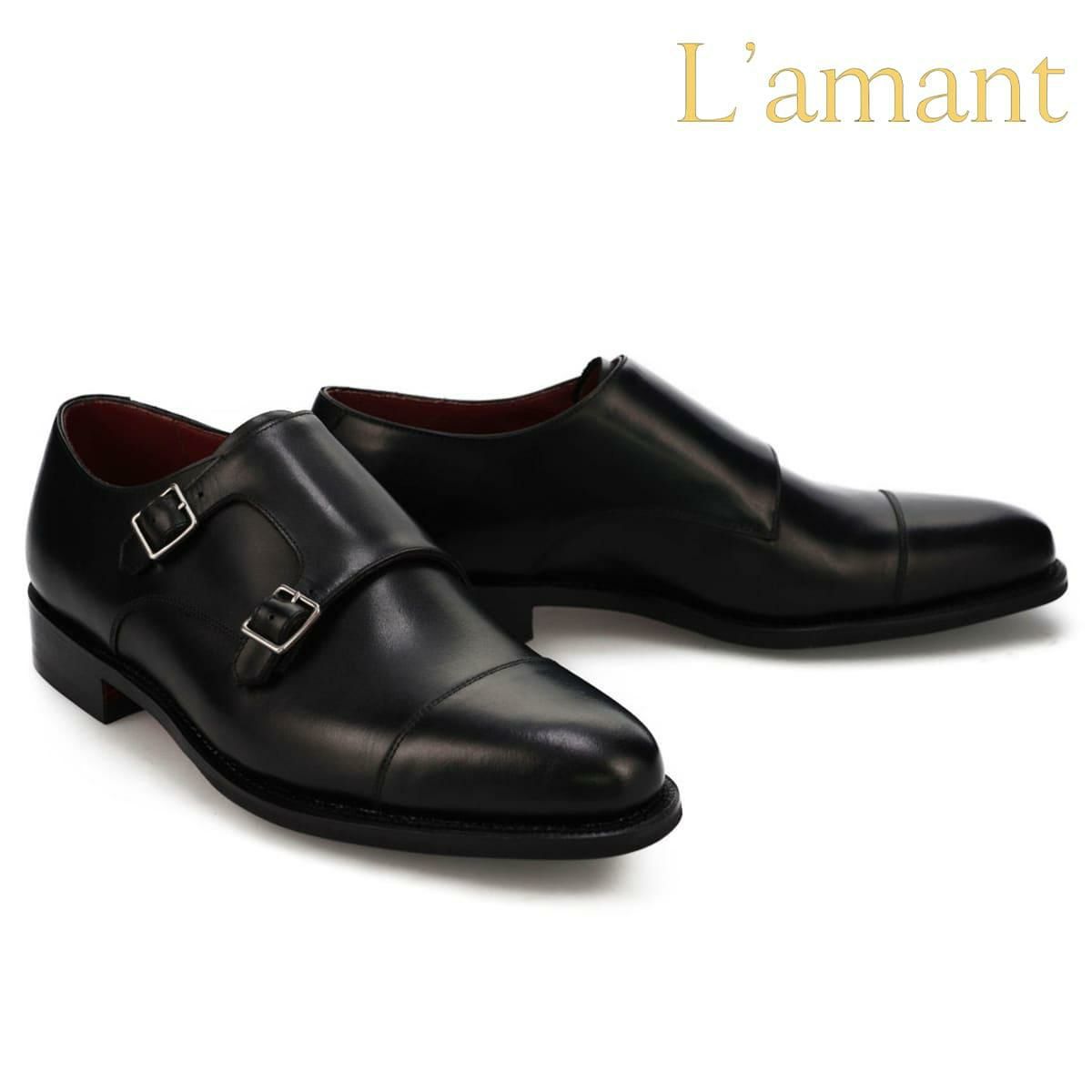  ラマン メンズ ドレスシューズ ダブルモンク L'amant la203