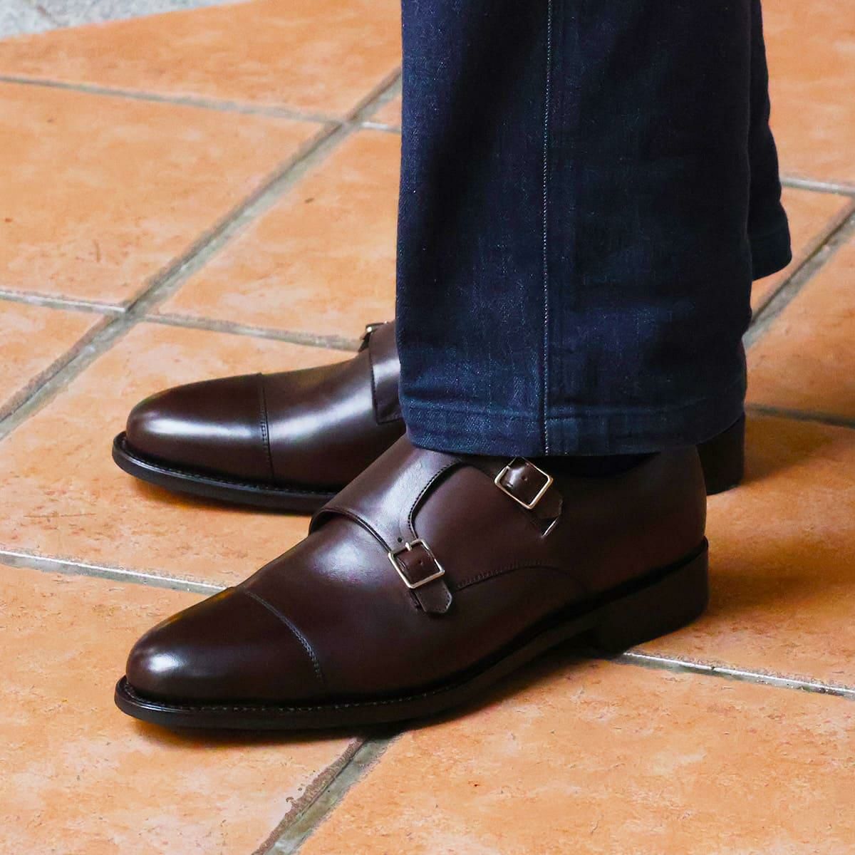  ラマン メンズ ドレスシューズ ダブルモンク L'amant la203