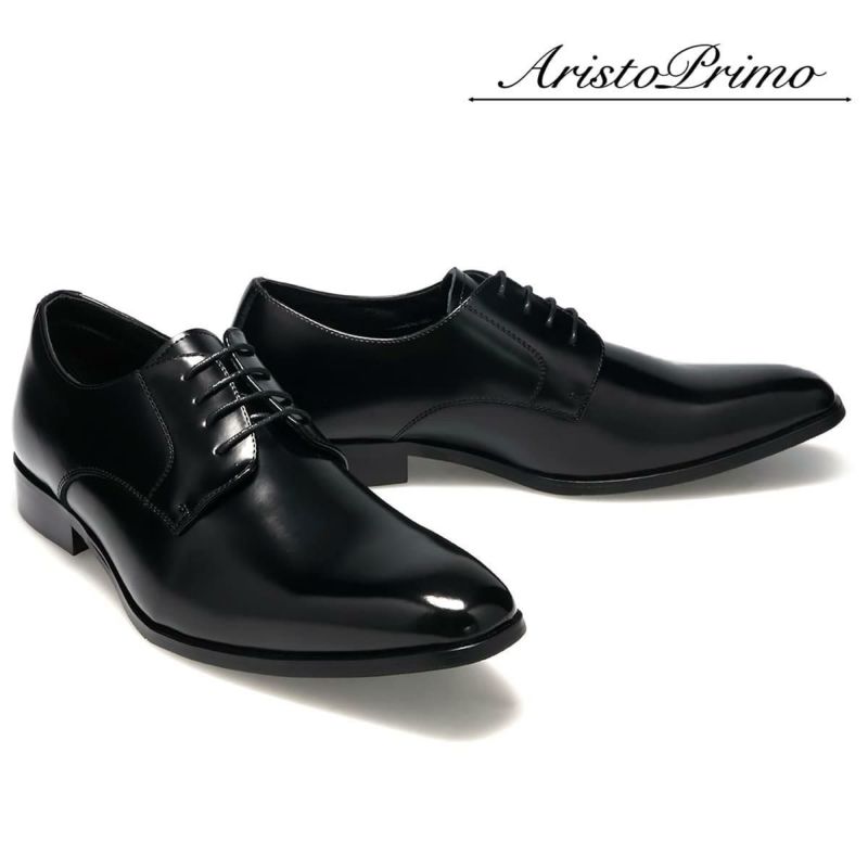 アリストプリモ メンズ ドレスシューズ 外羽根プレーントゥ 日本製