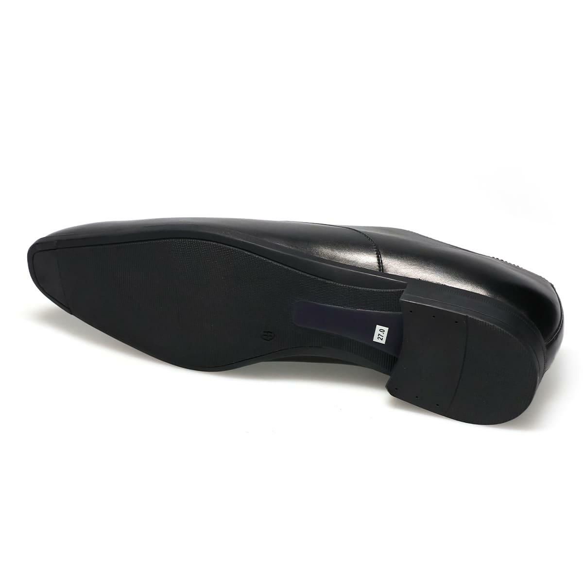 クリスチャン デイビス メンズ ドレスシューズ 内羽根プレーントゥ ブラック Christian Davis cd4003