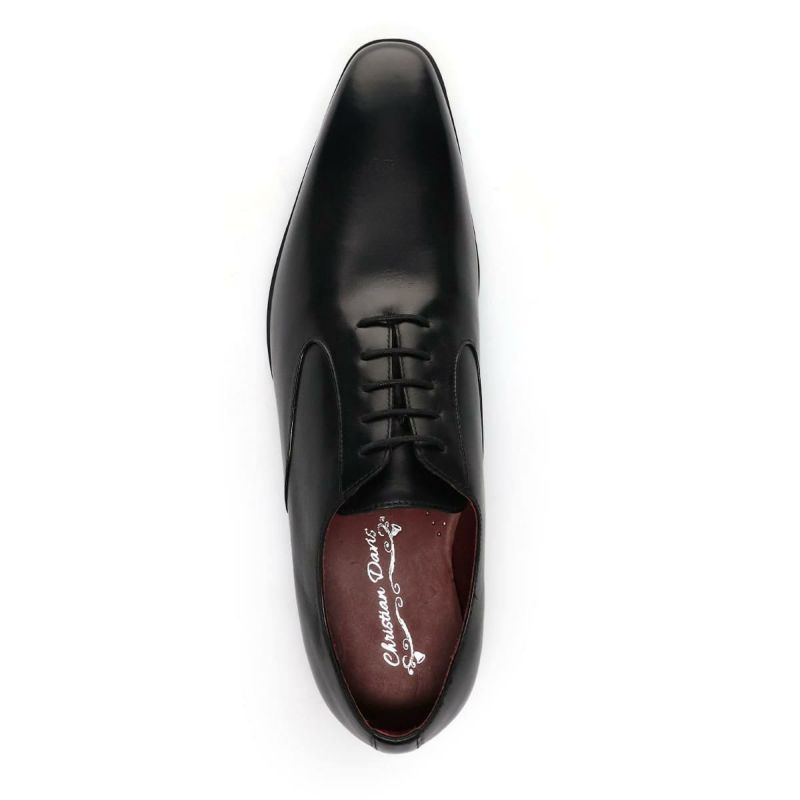 クリスチャン デイビス メンズ ドレスシューズ 内羽根プレーントゥ ブラック Christian Davis cd4003
