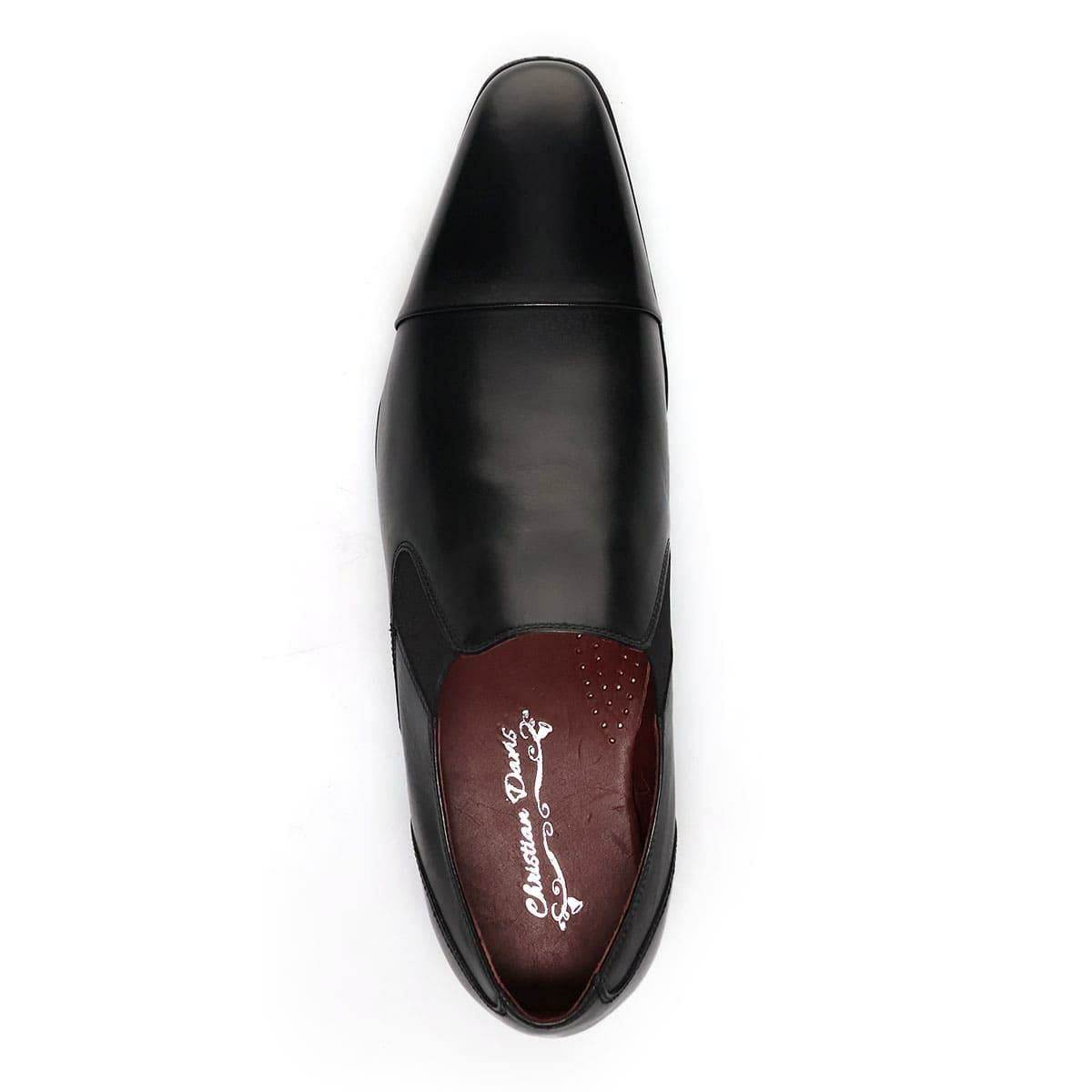 クリスチャン デイビス メンズ ドレスシューズ スリッポン ブラック Christian Davis cd4004