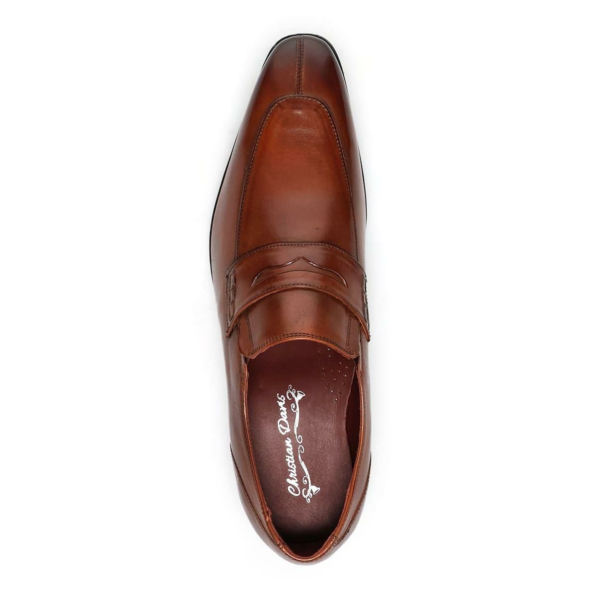 クリスチャン デイビス メンズ ドレスシューズ コインローファー ブラック ライトブラウン Christian Davis cd4005