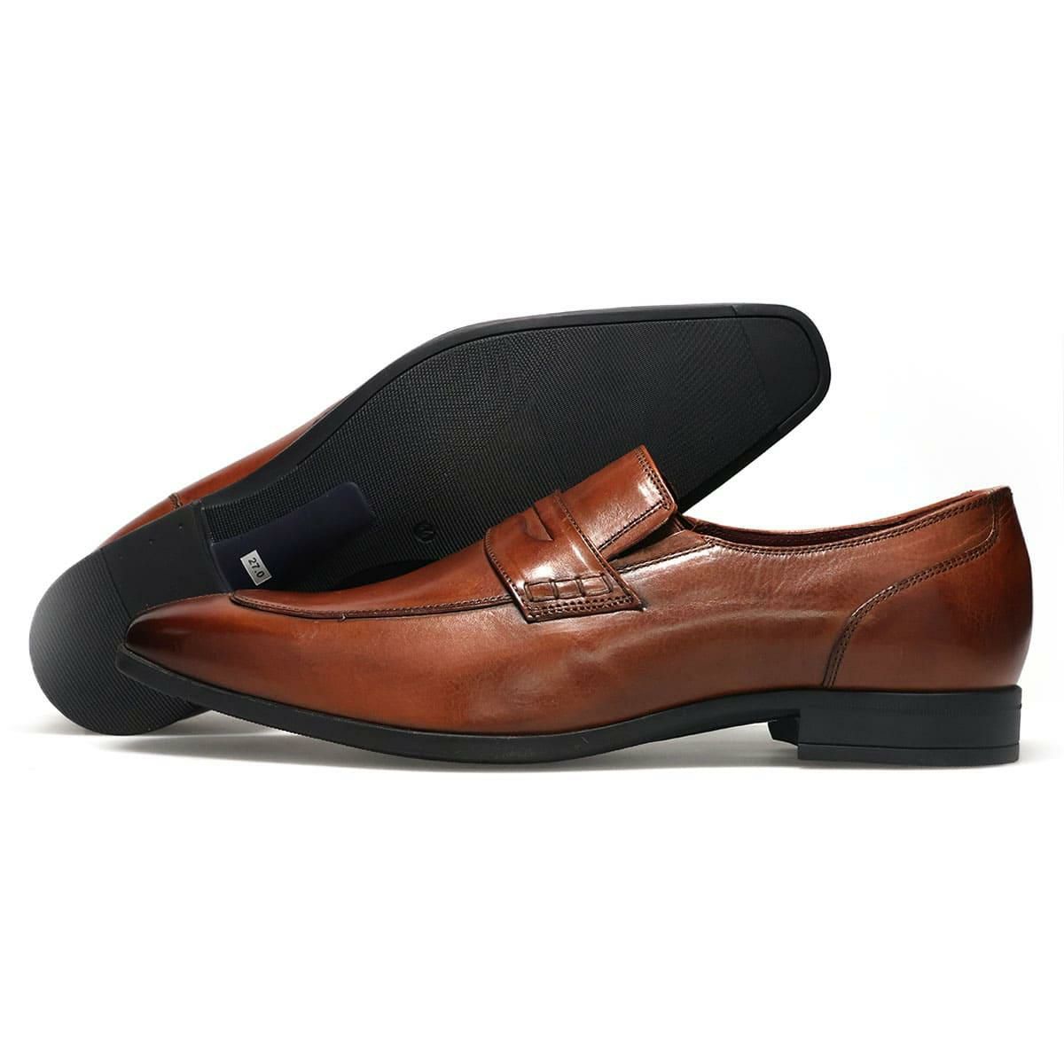 クリスチャン デイビス メンズ ドレスシューズ コインローファー ブラック ライトブラウン Christian Davis cd4005