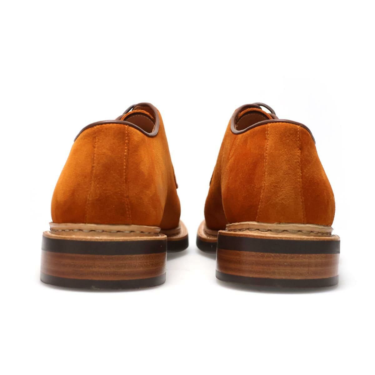 フウガシン メンズ ドレスシューズ 外羽根プレーントゥ ブラウンスエード 日本製 FUGASHIN sapporo