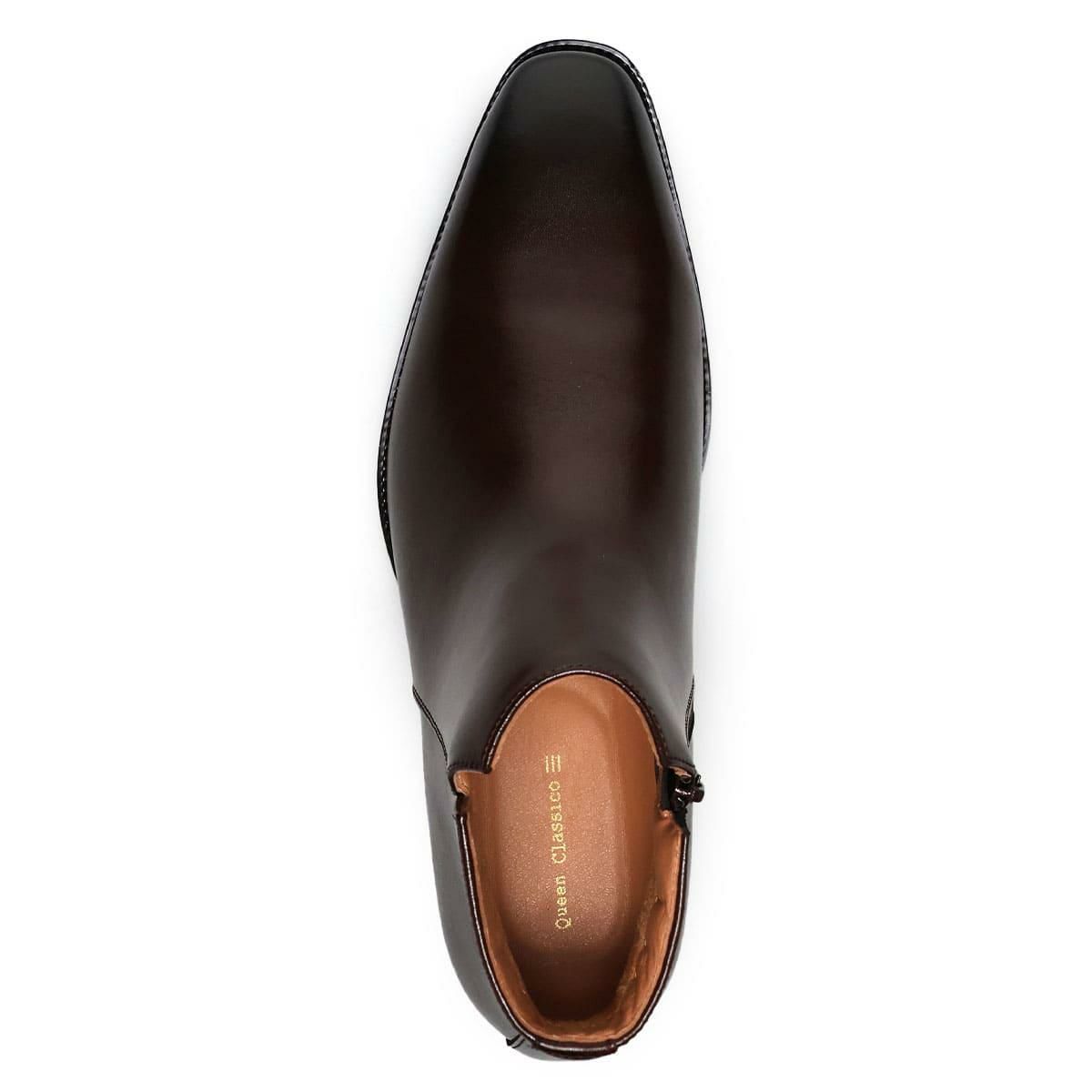 クインクラシコ メンズ ドレスシューズ サイドジップブーツ QueenClassico 6008-1