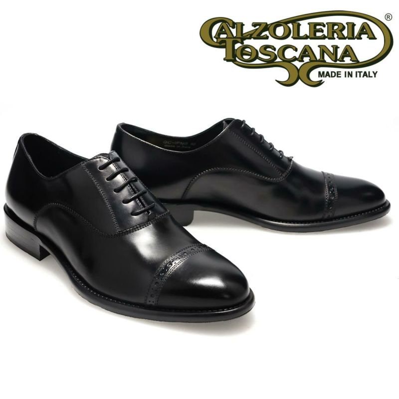 カルツォレリアトスカーナ メンズ ドレスシューズ パンチドキャップ