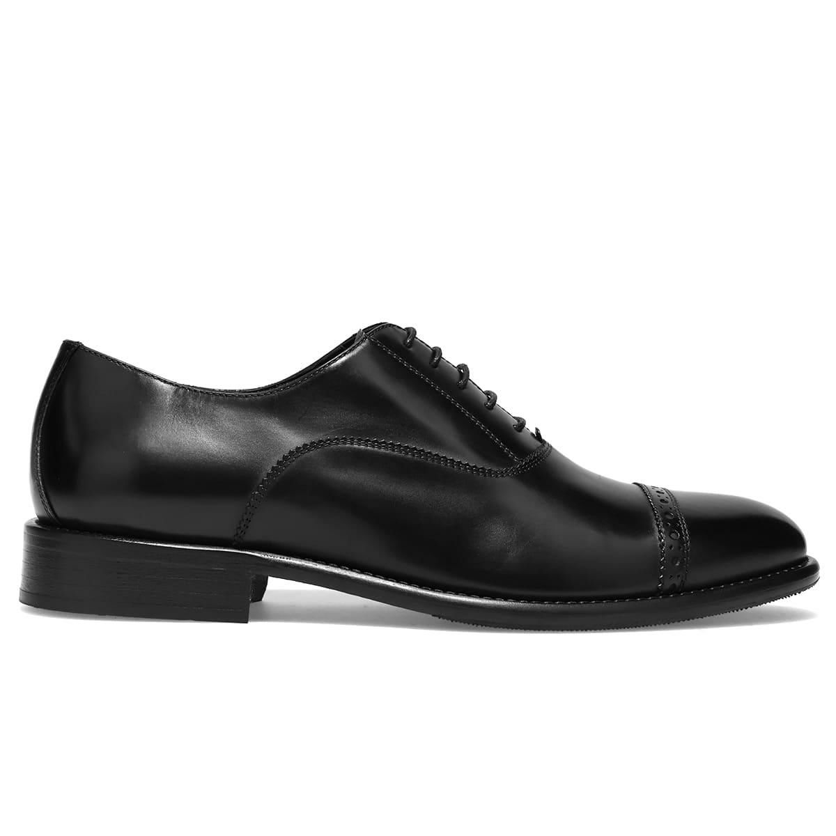 カルツォレリアトスカーナ メンズ ドレスシューズ パンチドキャップトゥ ブラック イタリア製 Calzoleria Toscana ipno　3