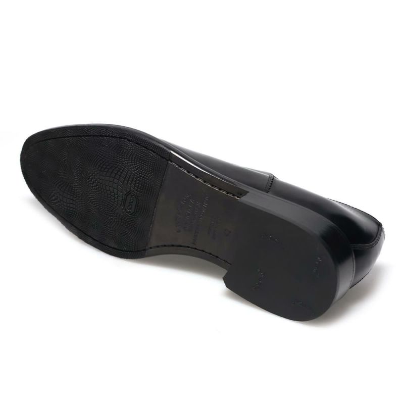 カルツォレリアトスカーナ メンズ ドレスシューズ パンチドキャップトゥ ブラック イタリア製 Calzoleria Toscana ipno　4