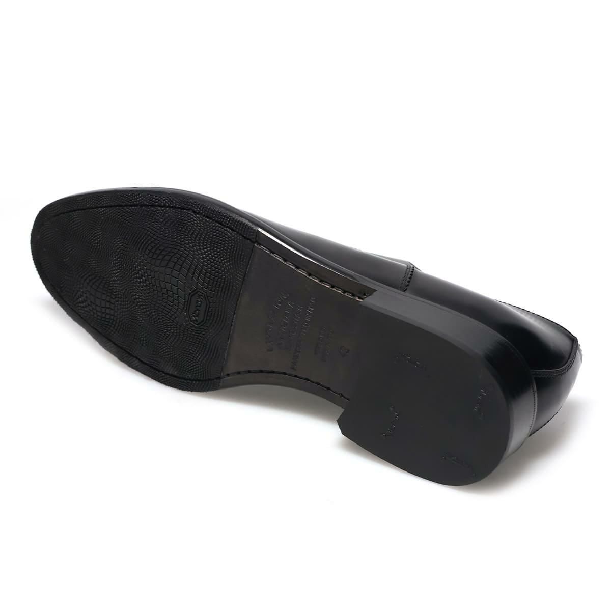 カルツォレリアトスカーナ メンズ ドレスシューズ パンチドキャップトゥ ブラック イタリア製 Calzoleria Toscana ipno　4