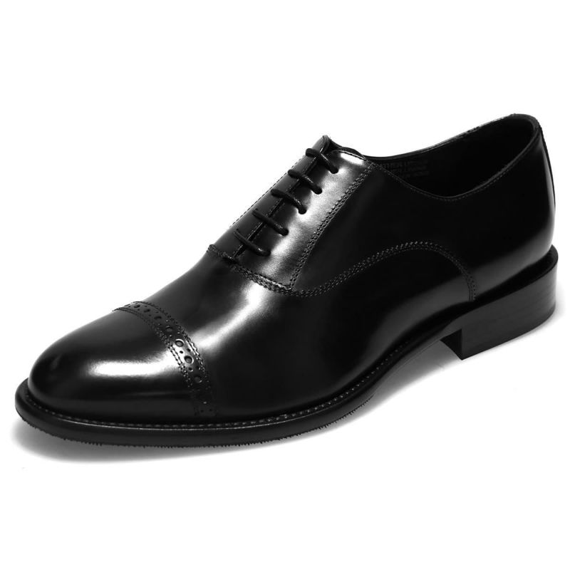 カルツォレリアトスカーナ メンズ ドレスシューズ パンチドキャップトゥ ブラック イタリア製 Calzoleria Toscana ipno　5