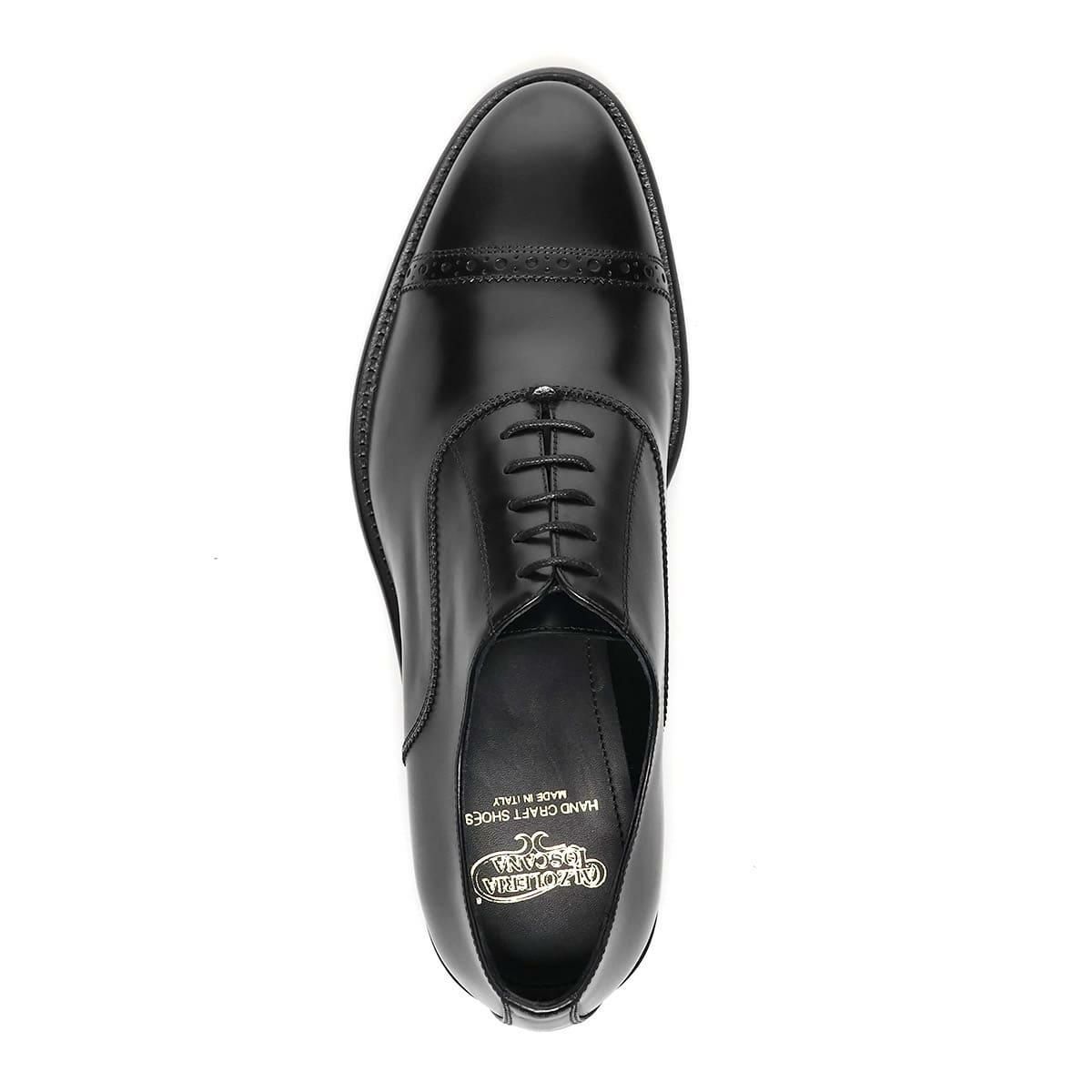 カルツォレリアトスカーナ メンズ ドレスシューズ パンチドキャップトゥ ブラック イタリア製 Calzoleria Toscana ipno　7