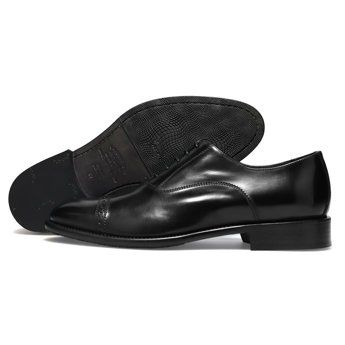 カルツォレリアトスカーナ メンズ ドレスシューズ パンチドキャップトゥ ブラック イタリア製 Calzoleria Toscana ipno　9