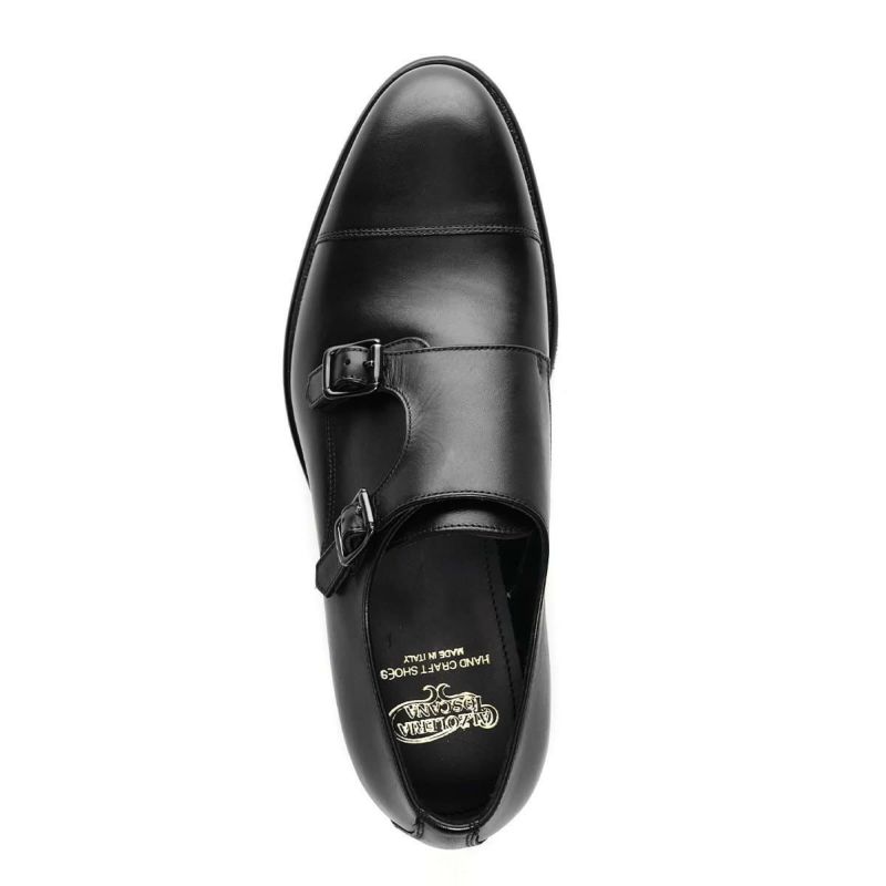 カルツォレリアトスカーナ メンズ ドレスシューズ ダブルモンク ブラック イタリア製 Calzoleria Toscana vibo　7