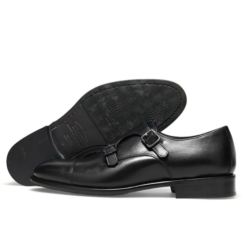 カルツォレリアトスカーナ メンズ ドレスシューズ ダブルモンク ブラック イタリア製 Calzoleria Toscana vibo　9