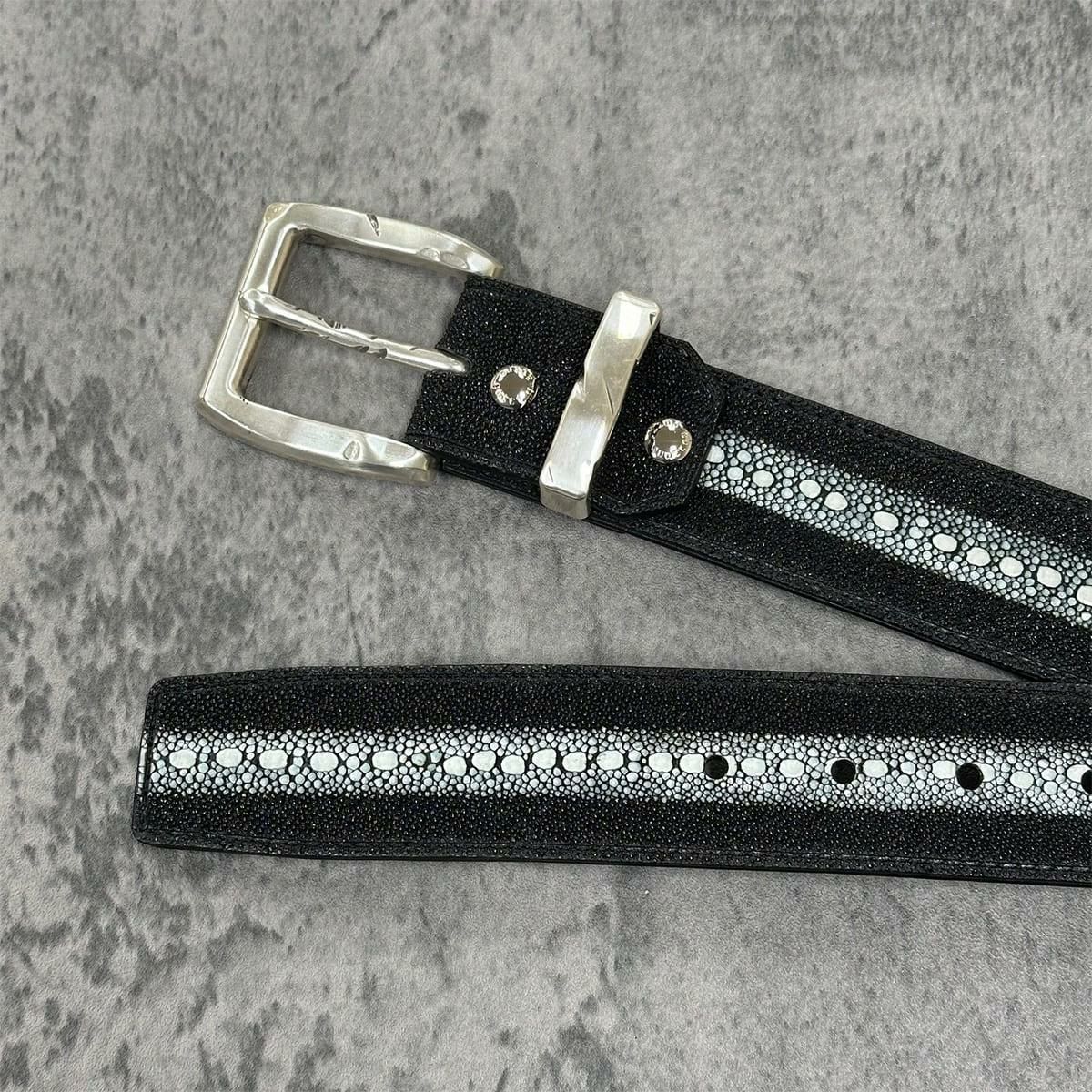 クアトロガッティ スティングレイ(ガルーシャ) 40mm連石ベルト ブラック 国産(日本製) Quattro Gatti 1816 3