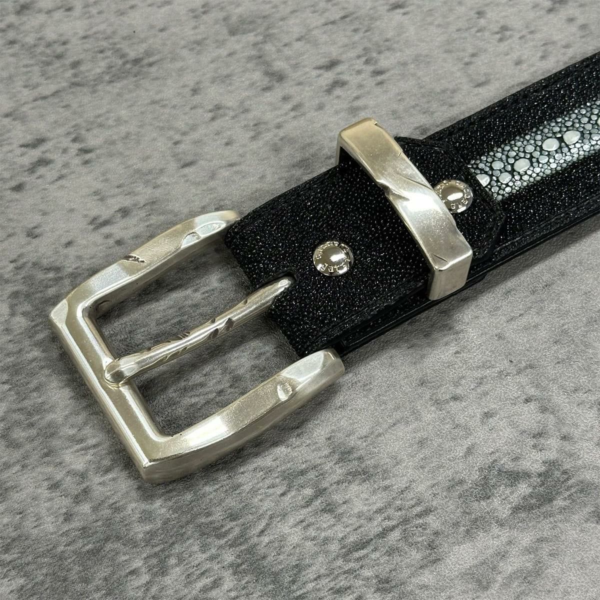 クアトロガッティ スティングレイ(ガルーシャ) 40mm連石ベルト ブラック 国産(日本製) Quattro Gatti 1816 4