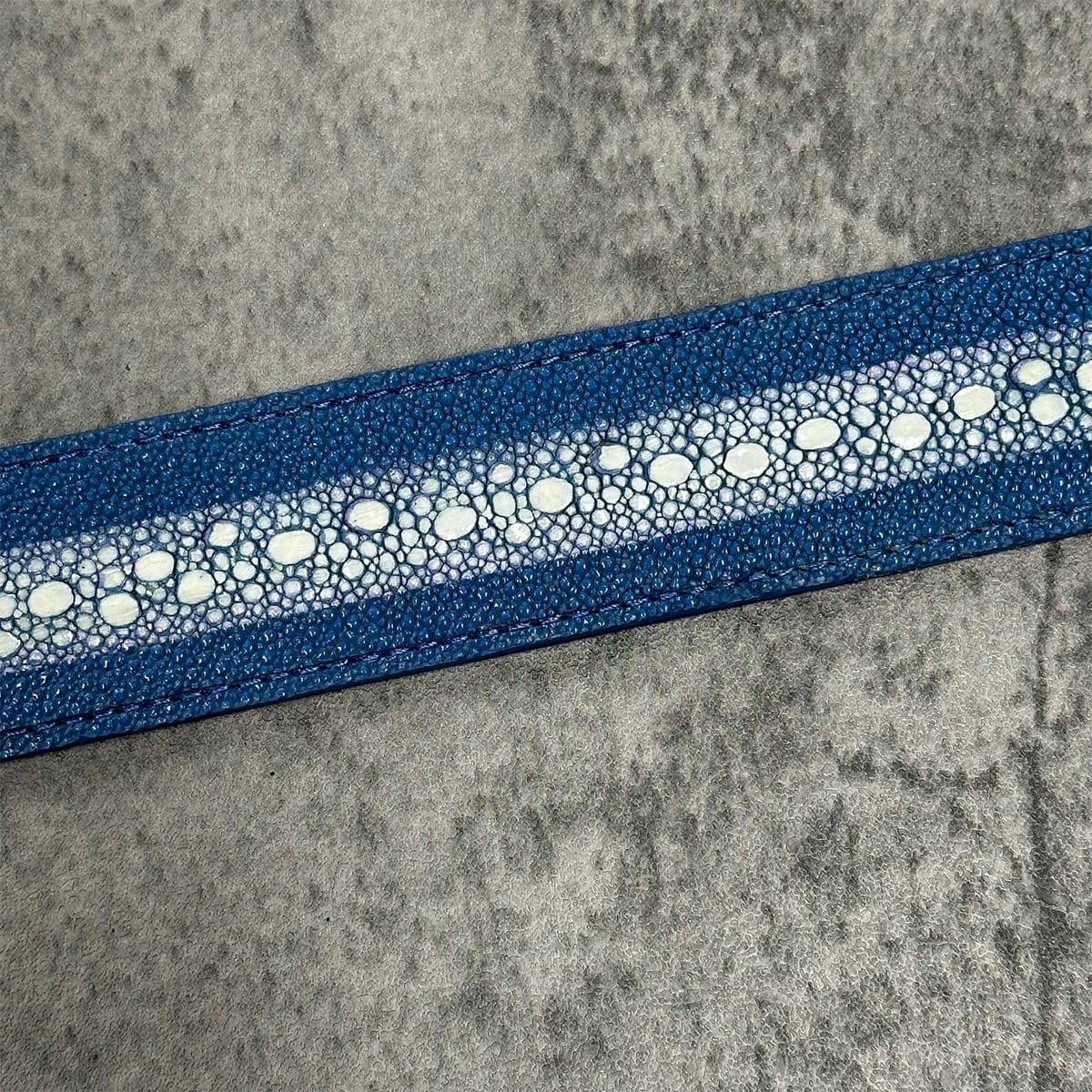 クアトロガッティ スティングレイ(ガルーシャ) 40mm連石ベルト ブルー 国産(日本製) Quattro Gatti 1816　5