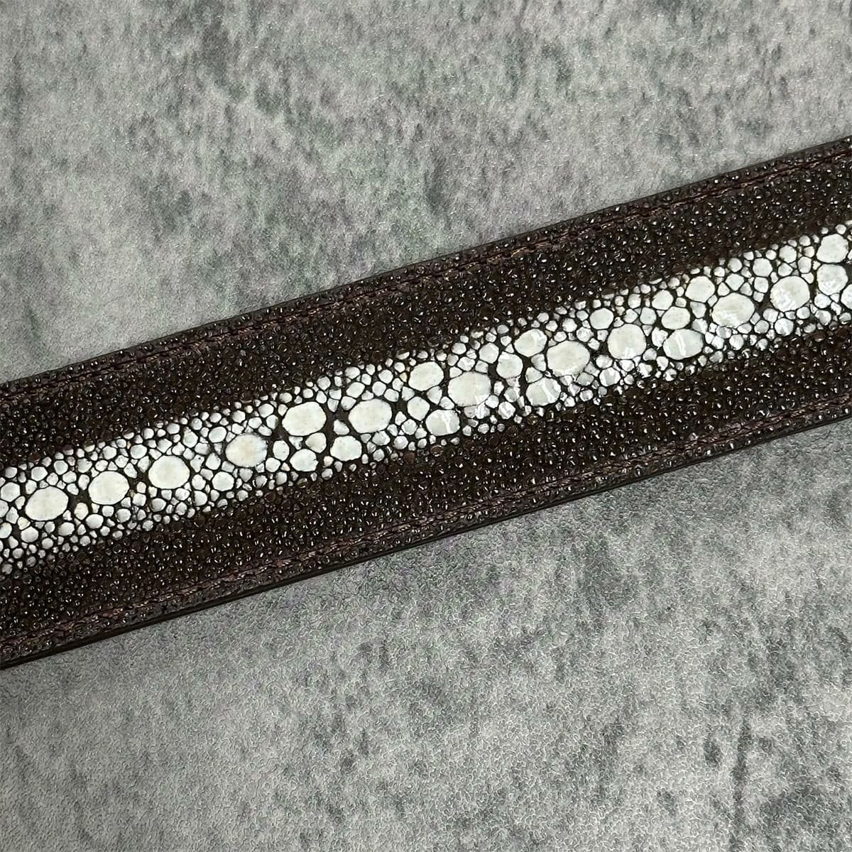 クアトロガッティ スティングレイ(ガルーシャ) 40mm連石ベルト ブラウン 国産(日本製) Quattro Gatti 1816　5