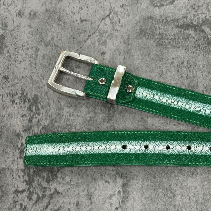 クアトロガッティ スティングレイ(ガルーシャ) 40mm連石ベルト グリーン 国産(日本製) Quattro Gatti 1816　3
