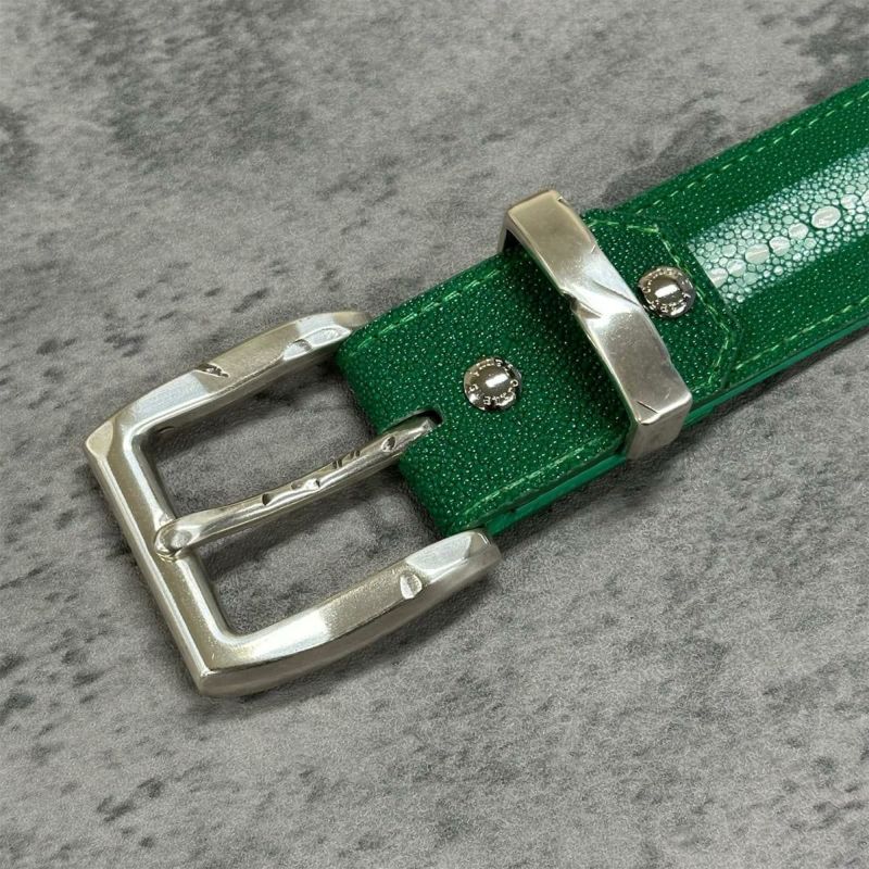 クアトロガッティ スティングレイ(ガルーシャ) 40mm連石ベルト グリーン 国産(日本製) Quattro Gatti 1816　4