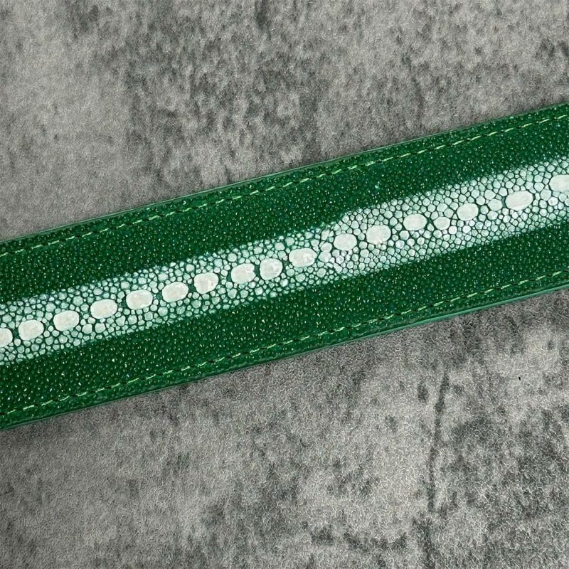 クアトロガッティ スティングレイ(ガルーシャ) 40mm連石ベルト グリーン 国産(日本製) Quattro Gatti 1816　5