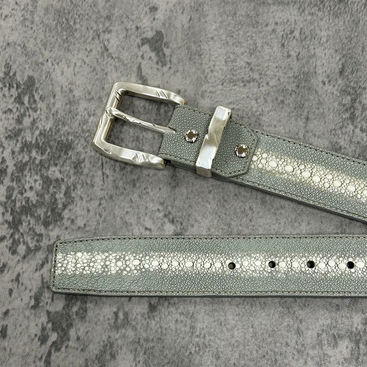 クアトロガッティ スティングレイ(ガルーシャ) 40mm連石ベルト グレー 国産(日本製) Quattro Gatti 1816　2