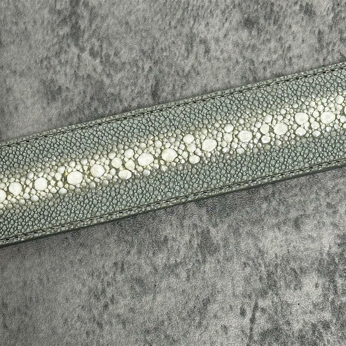 クアトロガッティ スティングレイ(ガルーシャ) 40mm連石ベルト グレー 国産(日本製) Quattro Gatti 1816　4