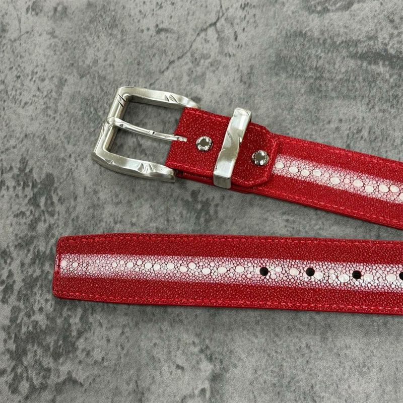 クアトロガッティ スティングレイ(ガルーシャ) 40mm連石ベルト レッド 国産(日本製) Quattro Gatti 1816　3