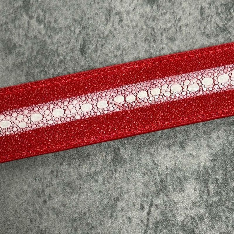 クアトロガッティ スティングレイ(ガルーシャ) 40mm連石ベルト レッド 国産(日本製) Quattro Gatti 1816　5