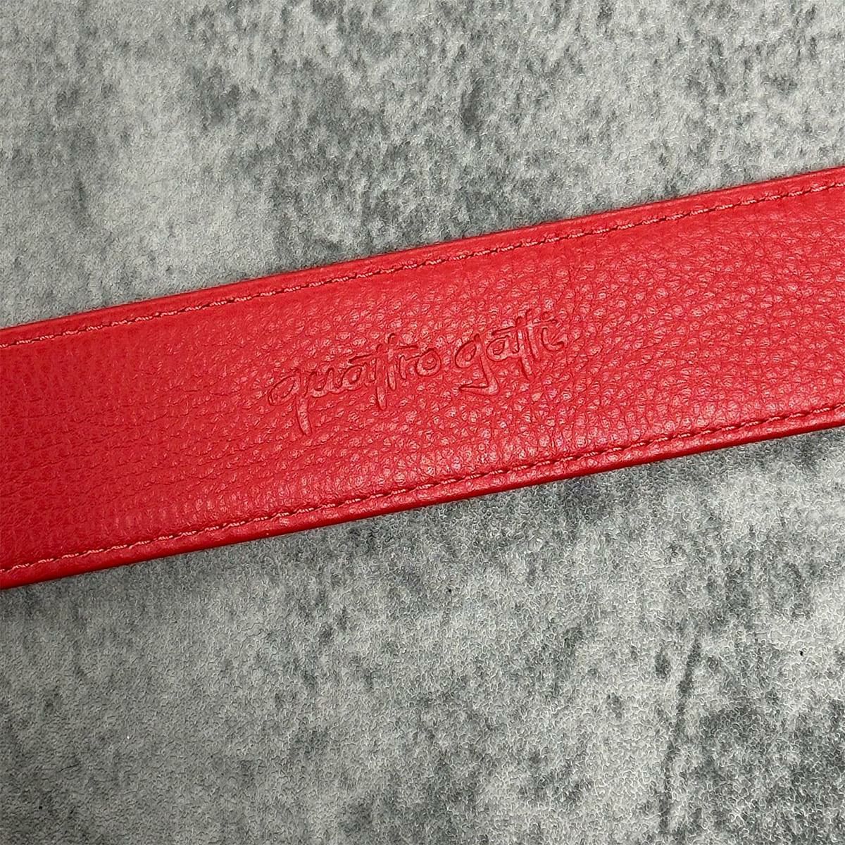クアトロガッティ スティングレイ(ガルーシャ) 40mm連石ベルト レッド 国産(日本製) Quattro Gatti 1816　6