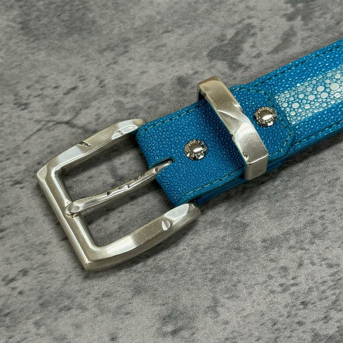 クアトロガッティ スティングレイ(ガルーシャ) 40mm連石ベルト ターコイズ 国産(日本製) Quattro Gatti 1816　4