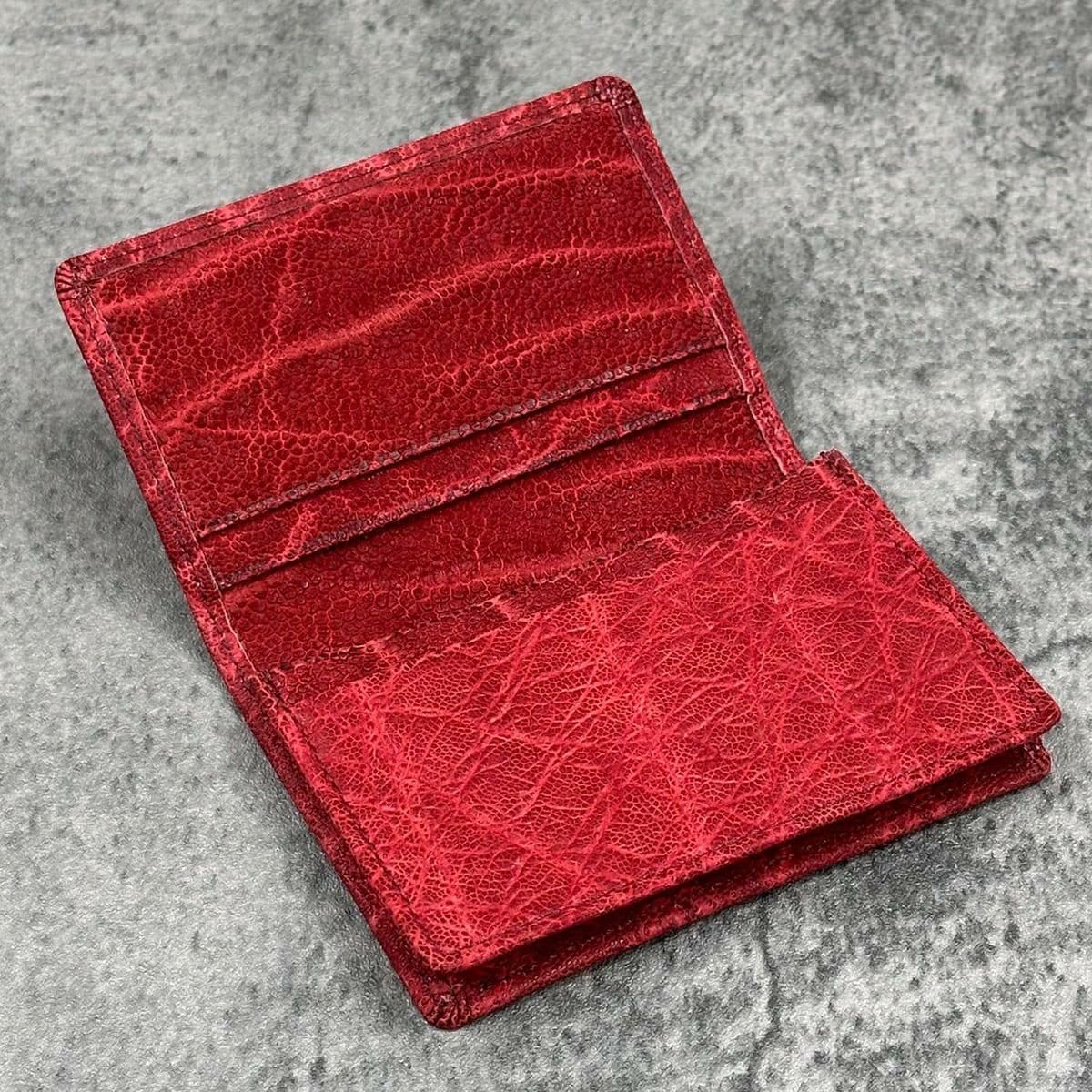  レザック エレファント 名刺入れ レッド 国産(日本製) LE'SAC 8206　4