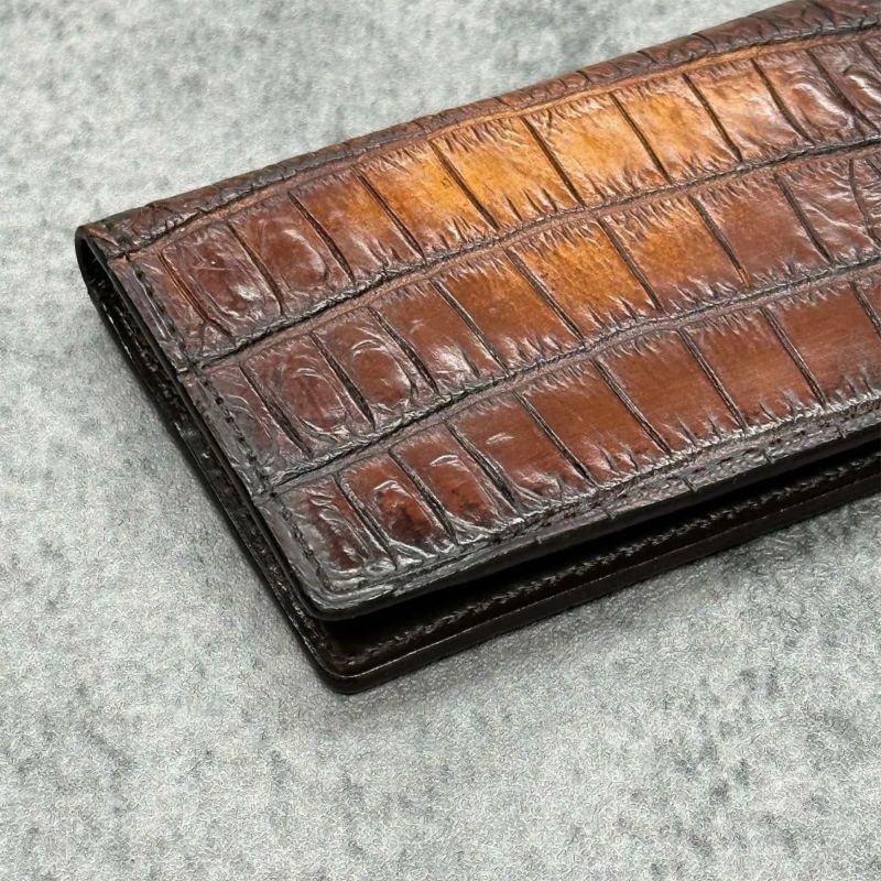 クアトロガッティ クロコダイル カード入れ (名刺入れ) パティーヌブラウン 国産(日本製) Quattro Gatti 8209sp 4