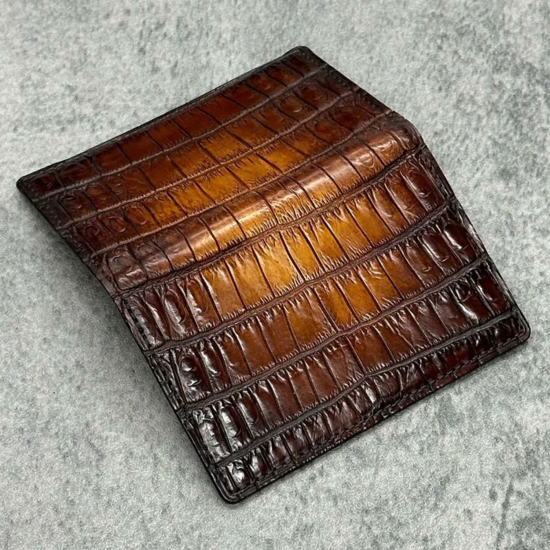 クアトロガッティ クロコダイル カード入れ (名刺入れ) パティーヌブラウン 国産(日本製) Quattro Gatti 8209sp 5