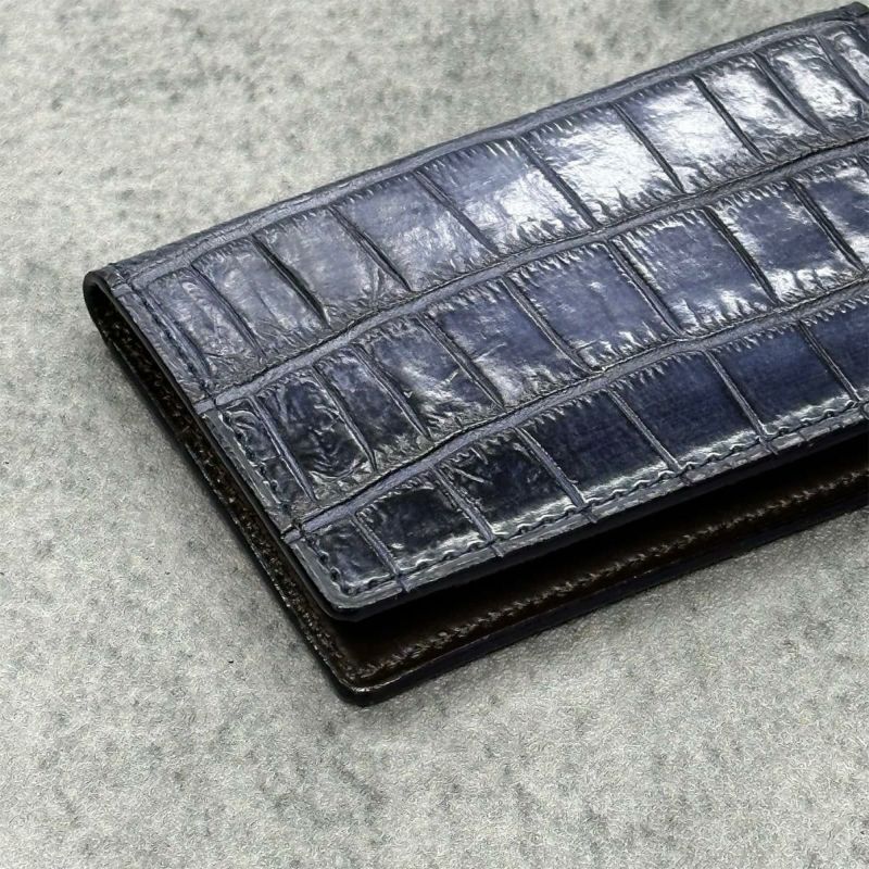 クアトロガッティ クロコダイル カード入れ (名刺入れ) パティーヌネイビー 国産(日本製) Quattro Gatti 8209sp　4