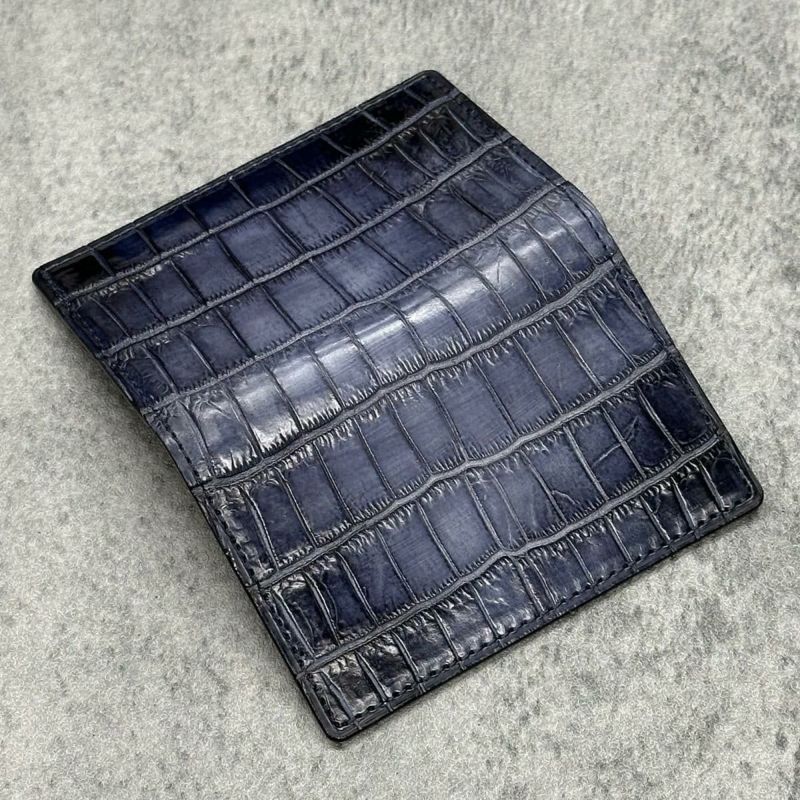 クアトロガッティ クロコダイル カード入れ (名刺入れ) パティーヌネイビー 国産(日本製) Quattro Gatti 8209sp　5