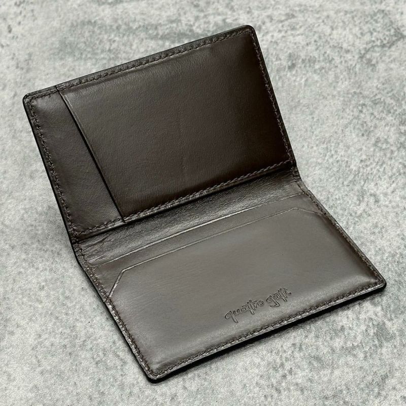 クアトロガッティ クロコダイル カード入れ (名刺入れ) パティーヌネイビー 国産(日本製) Quattro Gatti 8209sp　6