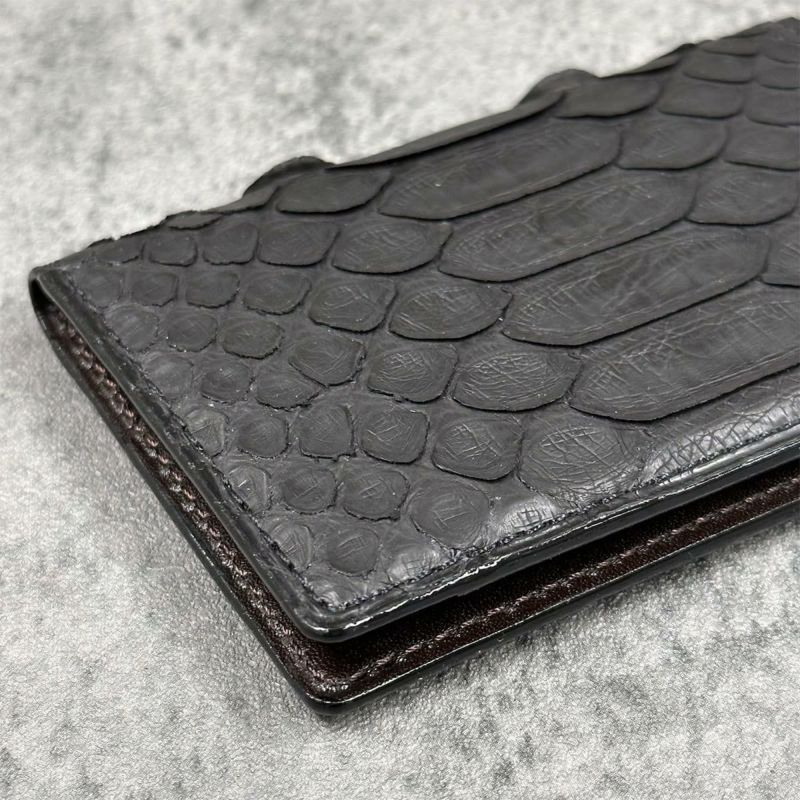 クアトロガッティ パイソン カード入れ (名刺入れ) ブラック 国産(日本