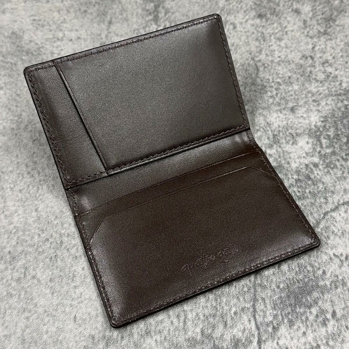 クアトロガッティ パイソン カード入れ (名刺入れ) ブラウン 国産(日本製) Quattro Gatti 8210　4