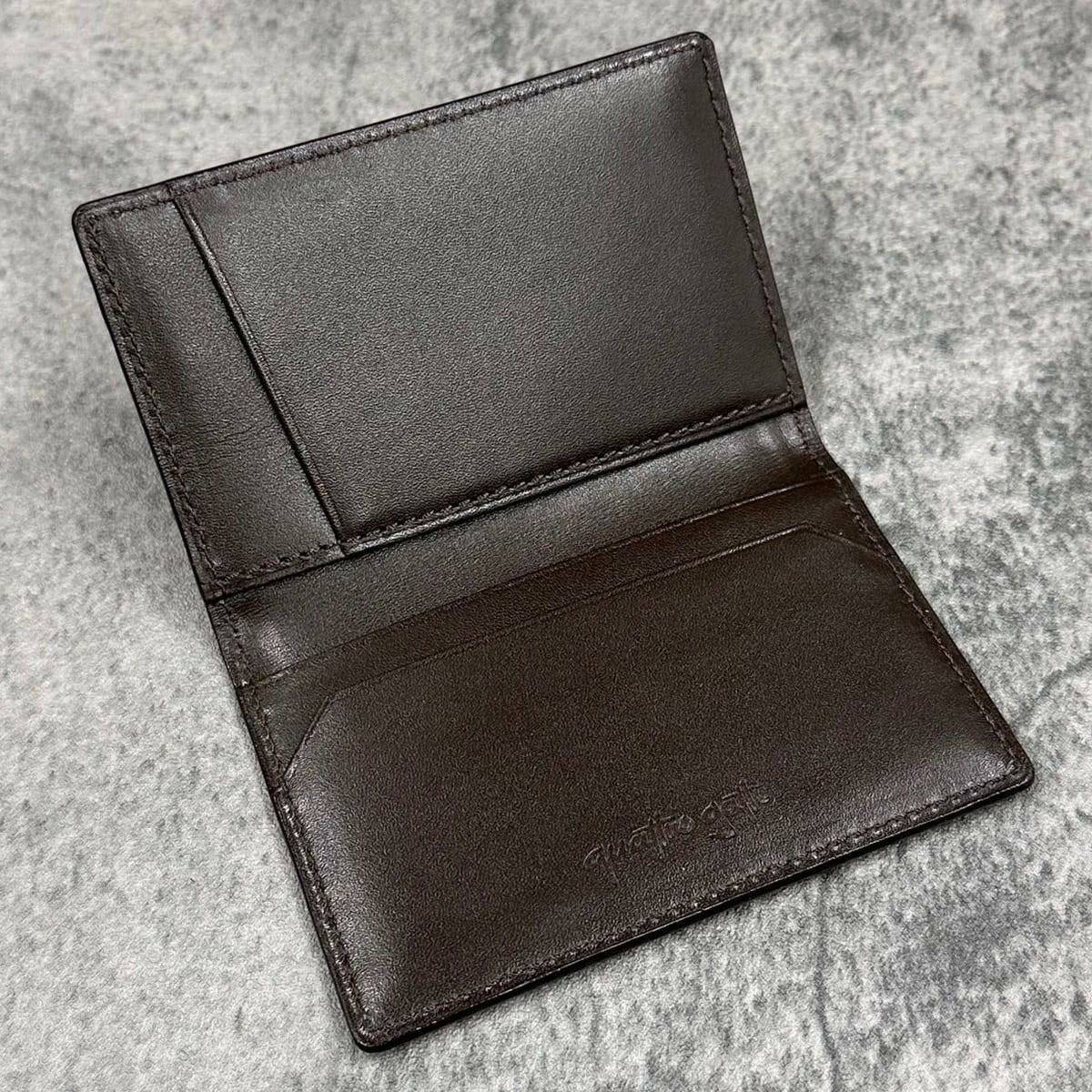  クアトロガッティ パイソン カード入れ (名刺入れ) グロスレッド 国産(日本製) Quattro Gatti 8210　4