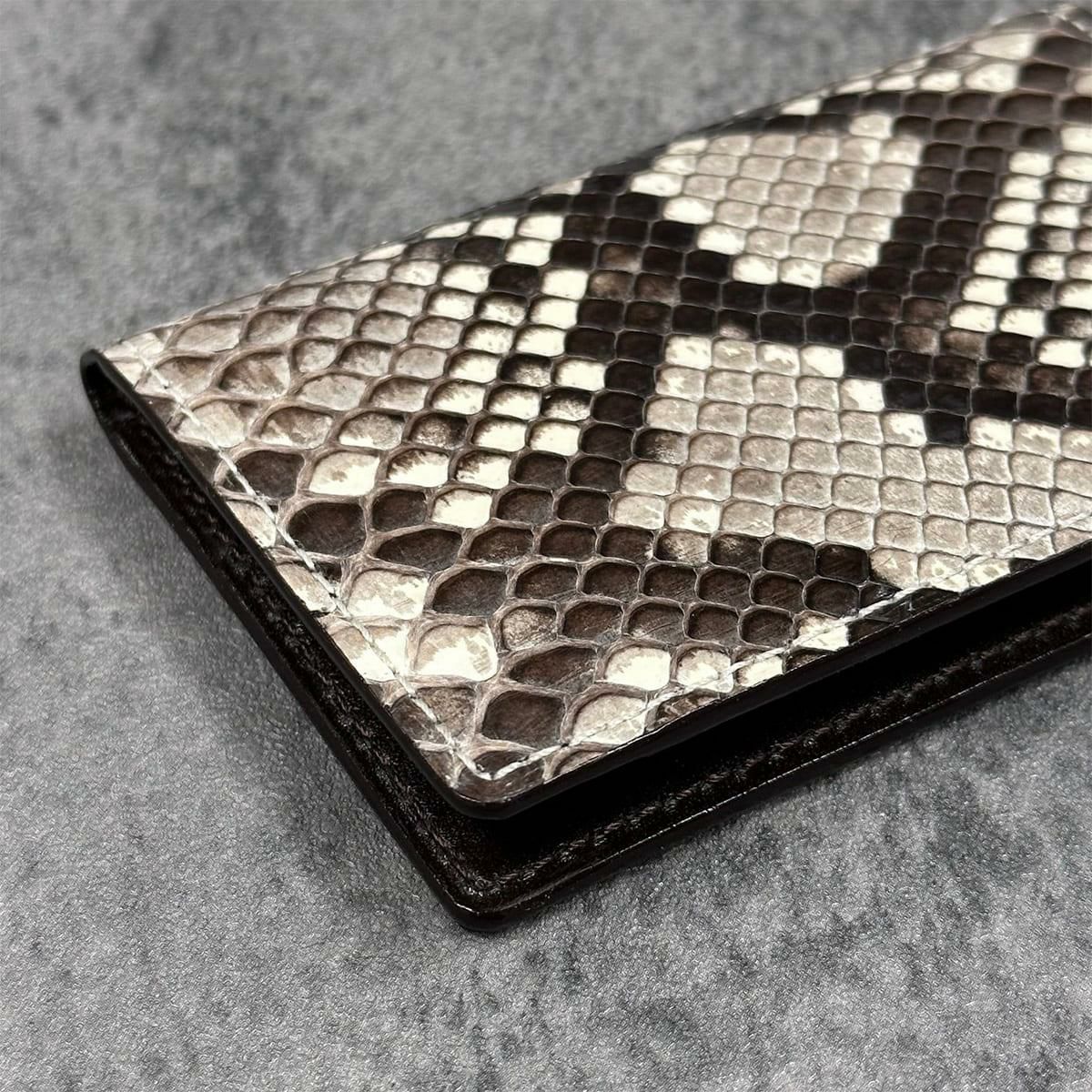 クアトロガッティ パイソン カード入れ (名刺入れ) ナチュラル 国産(日本製) Quattro Gatti 8210　2