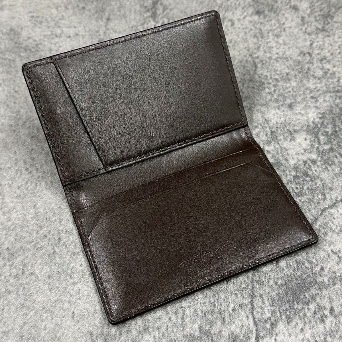 クアトロガッティ パイソン カード入れ (名刺入れ) トープ 国産(日本製) Quattro Gatti 8210　4