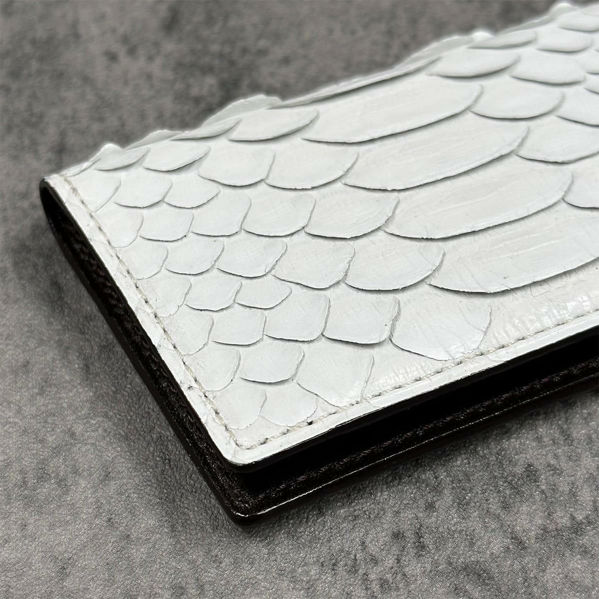 クアトロガッティ パイソン カード入れ (名刺入れ) ホワイト 国産(日本製) Quattro Gatti 8210　2