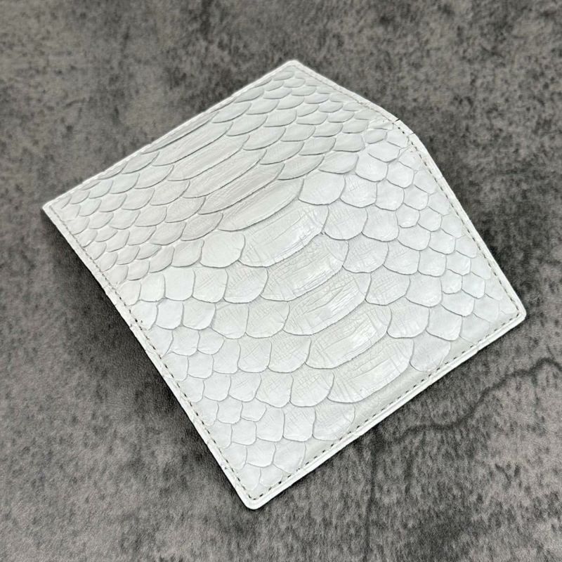 クアトロガッティ パイソン カード入れ (名刺入れ) ホワイト 国産(日本製) Quattro Gatti 8210　3