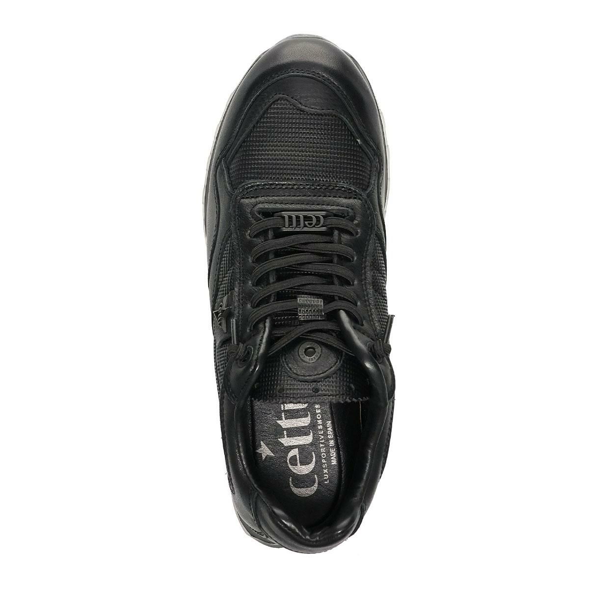 セッティ メンズ スニーカー レザースニーカー ブラック ホワイト スペイン製 cetti c848-232 9