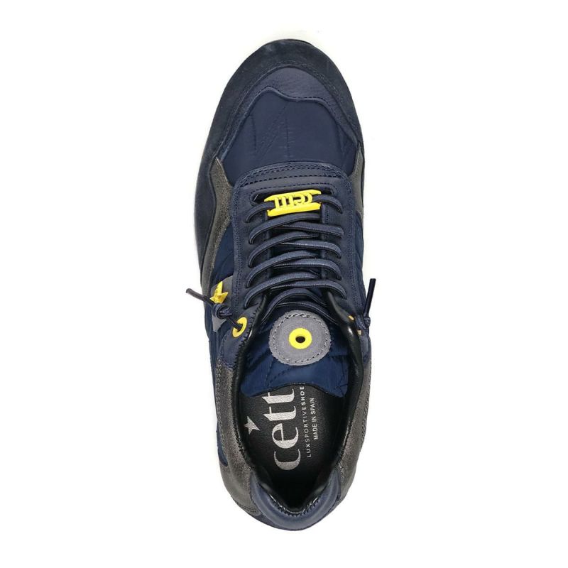 セッティ メンズ スニーカー レザースニーカー ネイビー グレー スペイン製 cetti c848xl-242　9